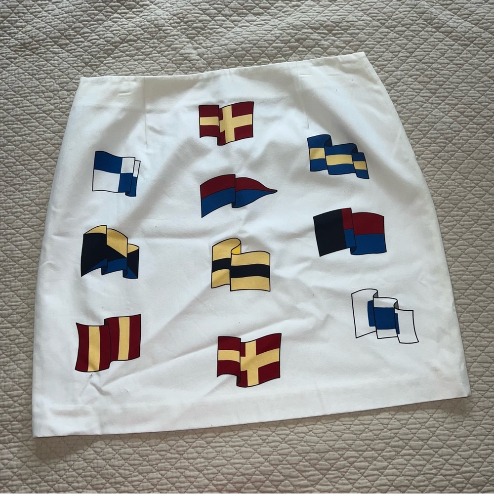 Talbots Skirt With Nautical Flag Print. Size 16 P… - image 5